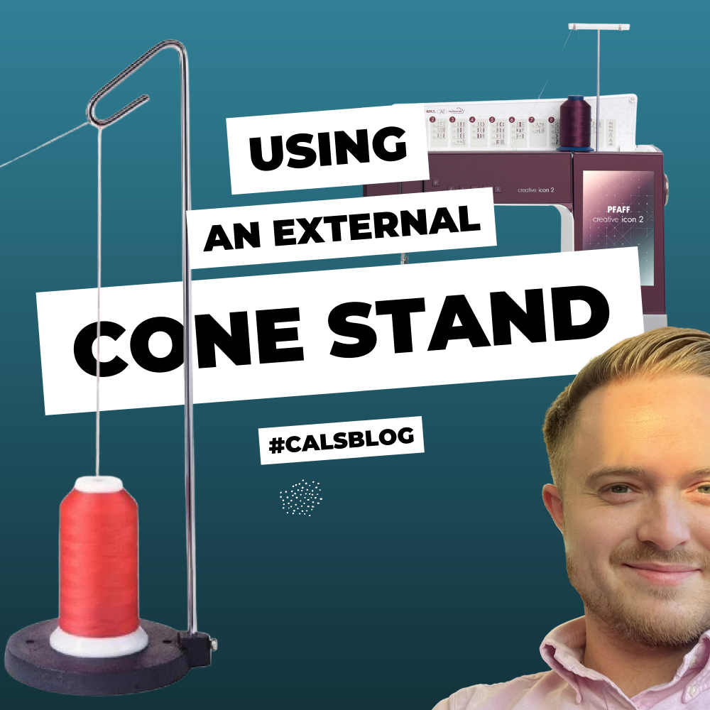 Using an External Cone Stand on my Domestic Sewing Machine