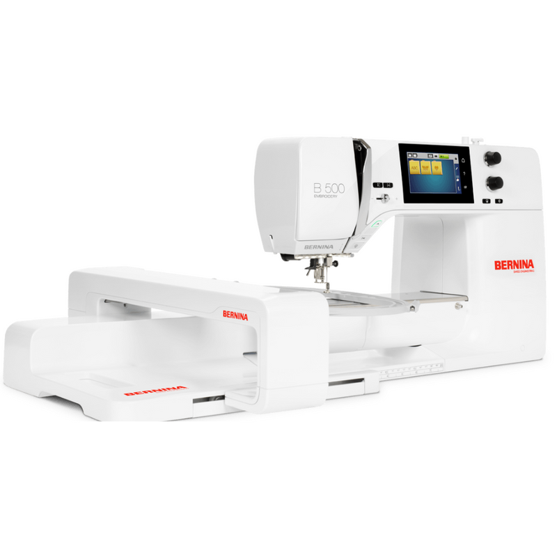 bernina B 500 embroidery sewing machine with digital screen. 