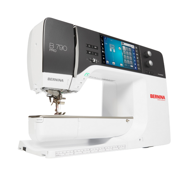 Closeup of Bernina B790 Pro sewing machine. 