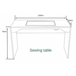 Horn Elements Sewing Table - White Ash (Self Assembly)