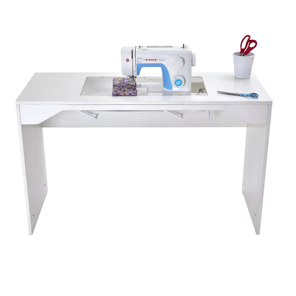 Horn Elements Sewing Table - White Ash (Self Assembly)