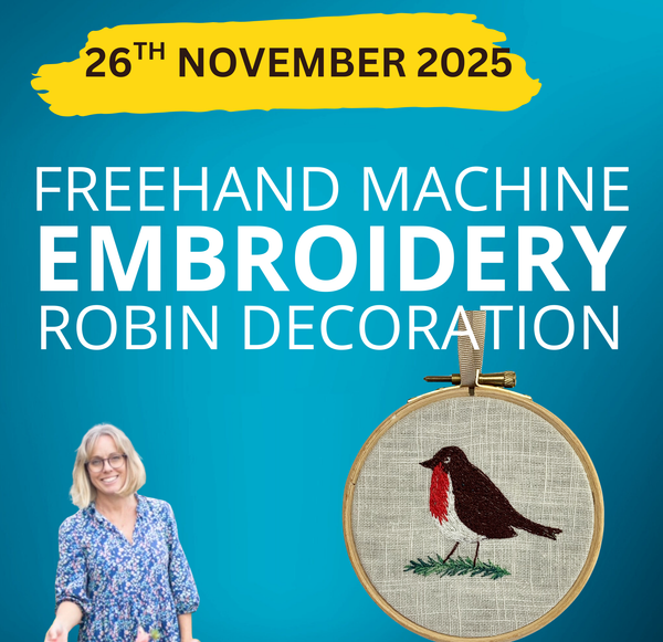 Freehand Machine Embroidery Robin Decoration with Sarah