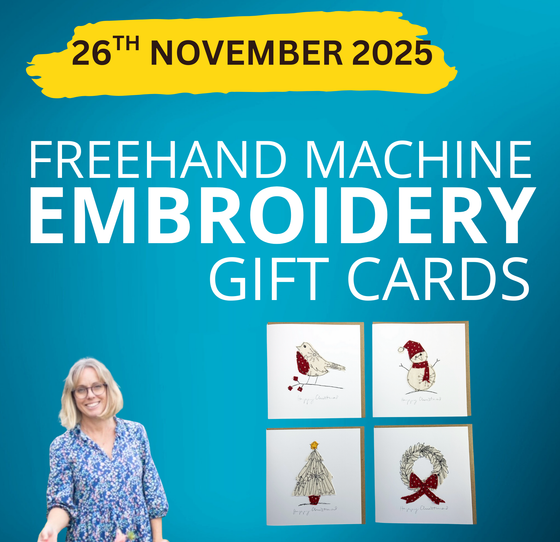 Freehand Machine Embroidery Gift Cards with Sarah