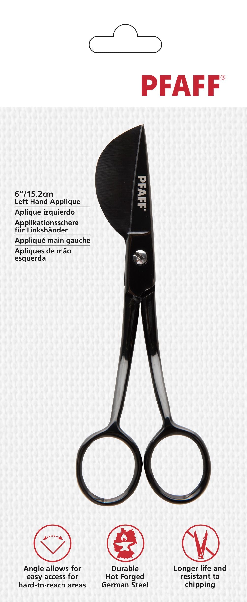 Pfaff 15.2cm Left Hand Applique Scissors