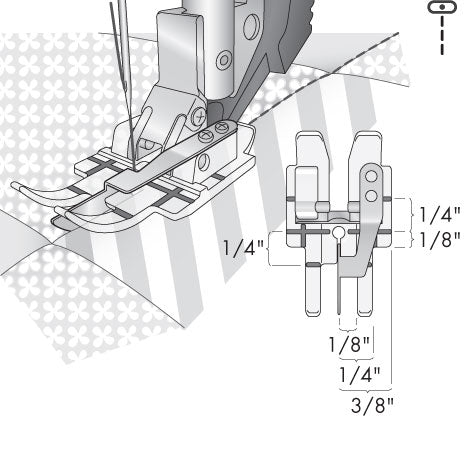 Pfaff Clear Stitch in the Ditch Foot for IDT System